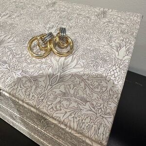 Intricate Cream and Gold Decorative Box